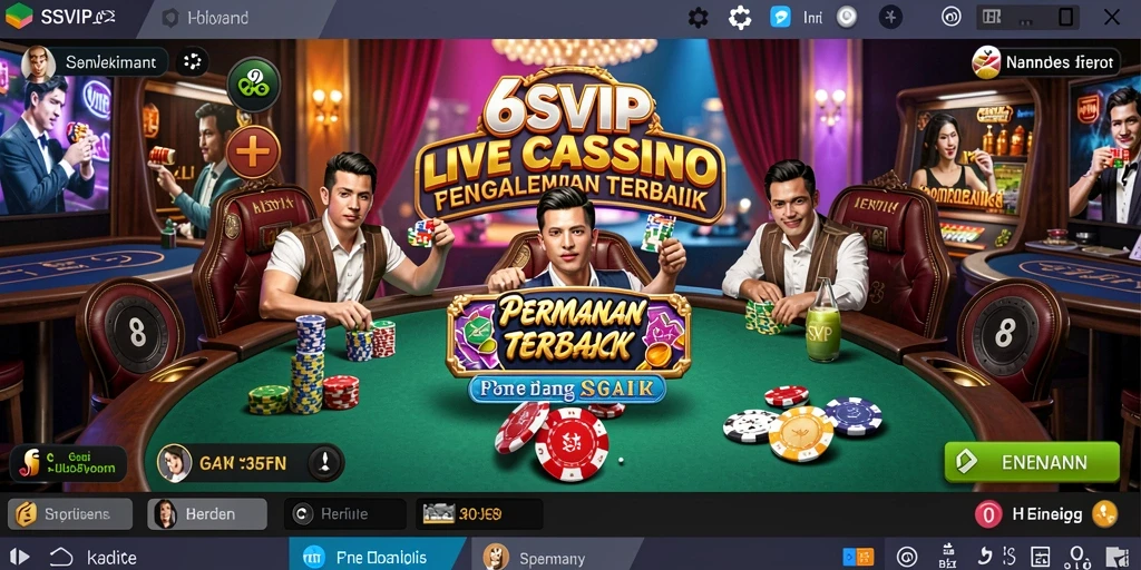 Tampilan gameplay Live Casino yang mendebarkan dan interaktif.