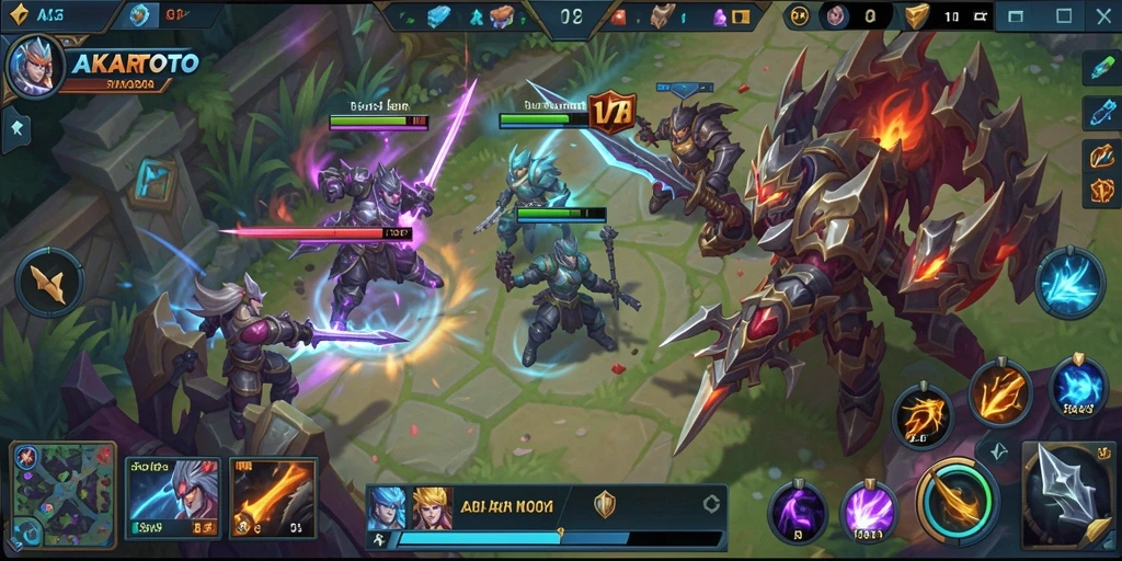 Gameplay seru AKARTOTO dengan karakter yang beragam.