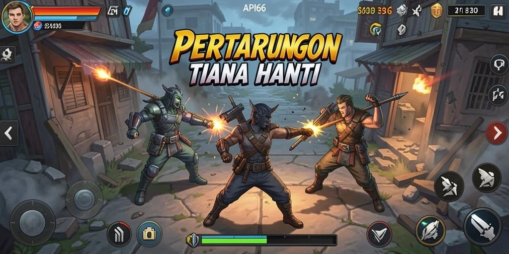 Tangkapan layar API66 memperlihatkan adegan pertarungan yang intens.