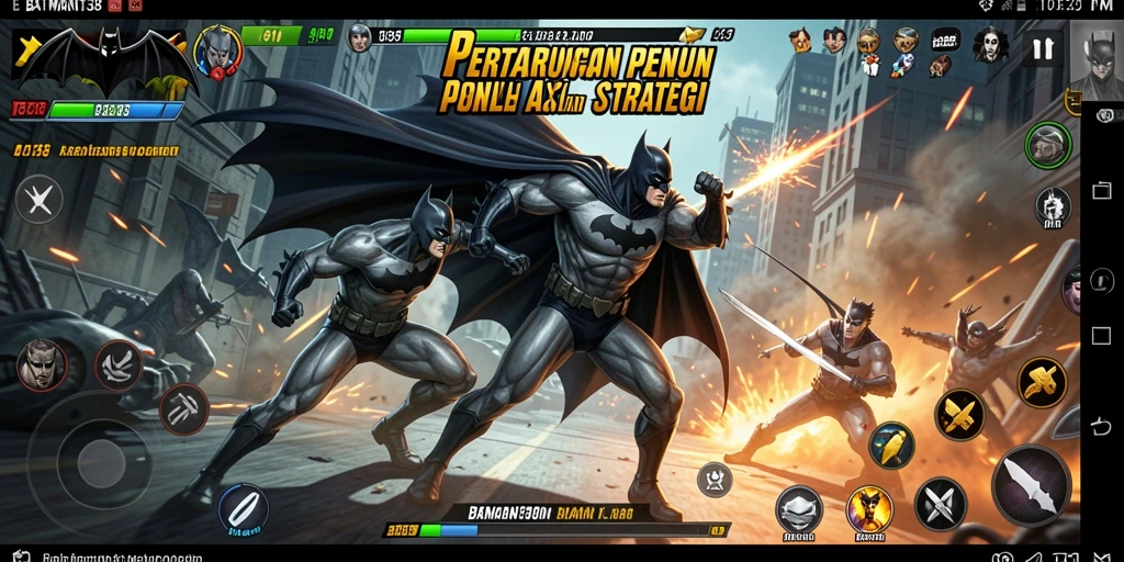 Tampilan gameplay pertarungan yang mendebarkan di BATMAN138.