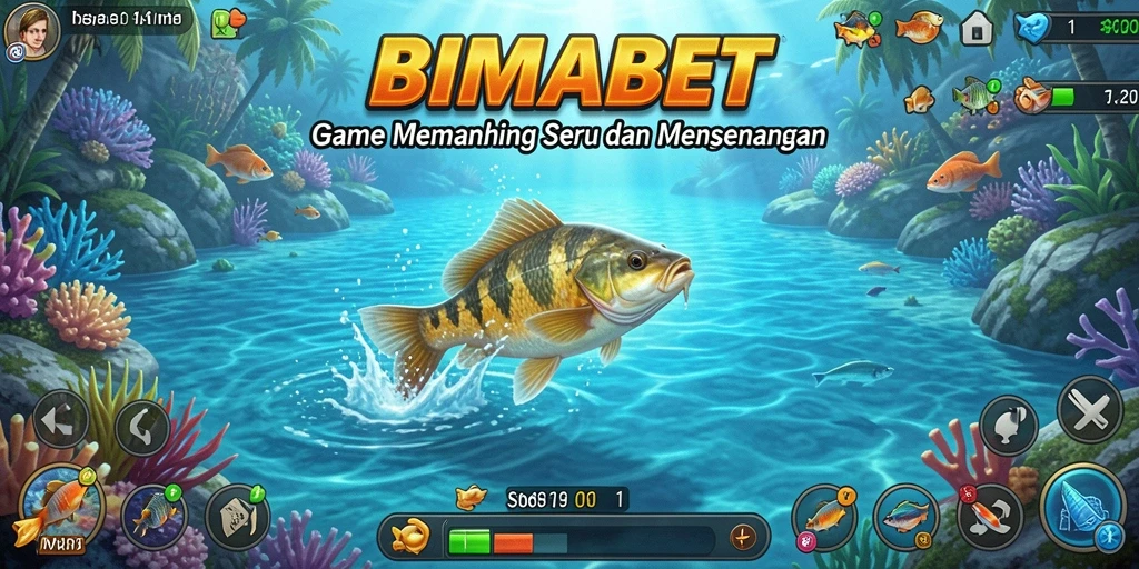Screenshot gameplay BIMABET yang menunjukkan keseruan memancing.