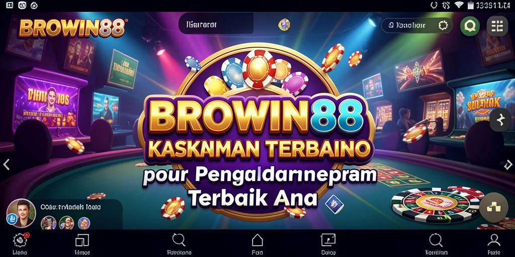 Tampilan gameplay BROWIN88 dengan suasana kasino yang menarik.