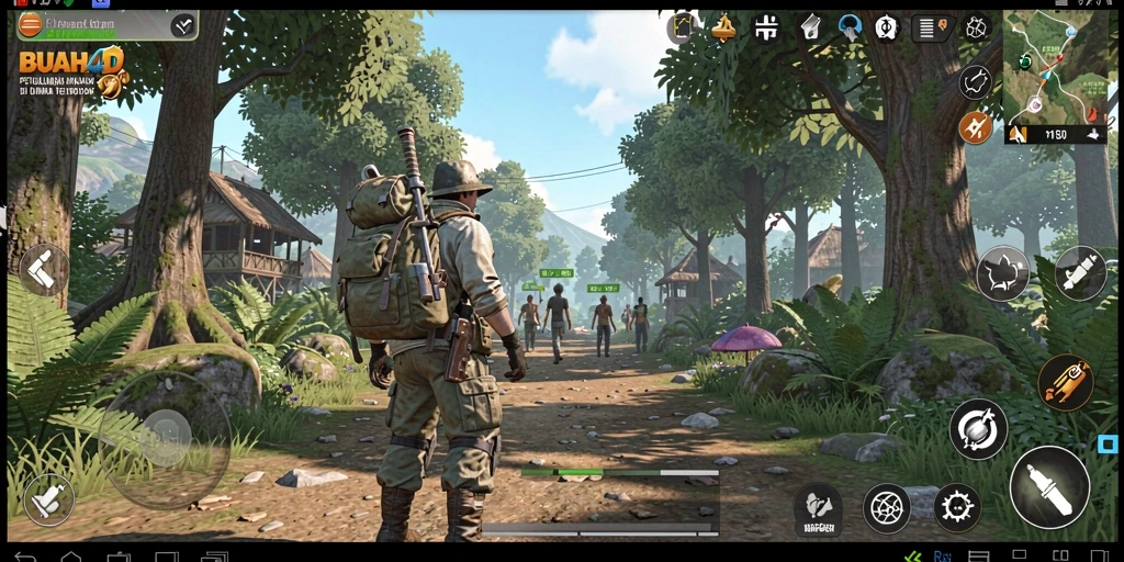 Gameplay BUAH4D yang menampilkan kebebasan eksplorasi dunia terbuka.