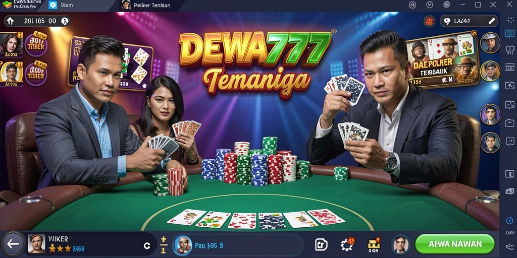 Screenshot gameplay DEWA777 menampilkan suasana bermain poker yang seru.
