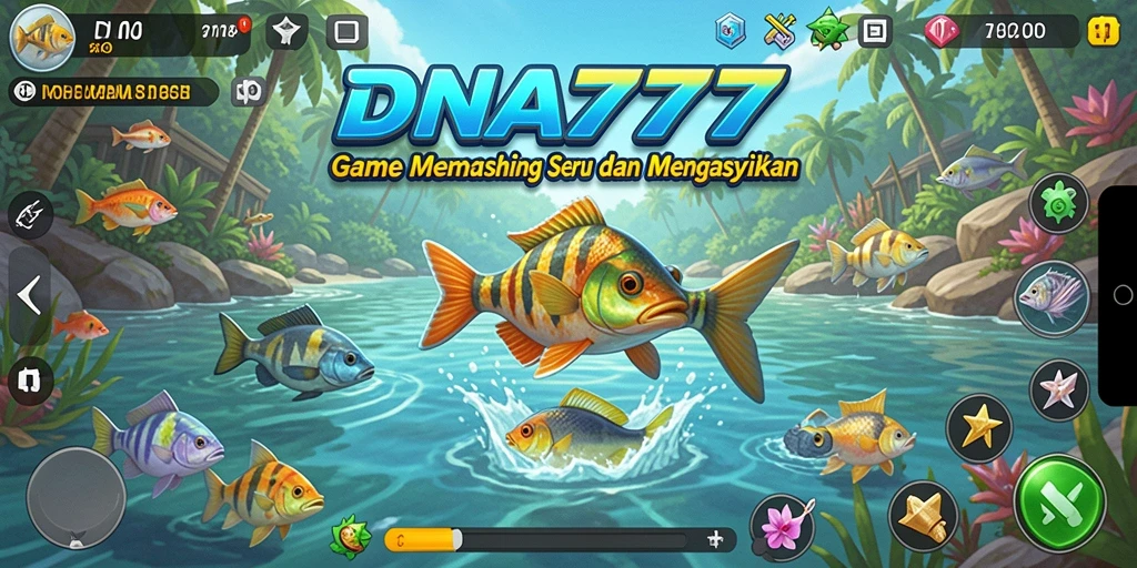 Tampilan gameplay <strong>DNA777</strong> yang menyenangkan di dalam dunia memancing.