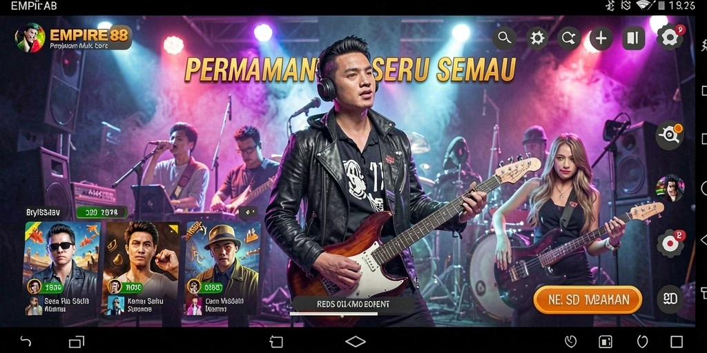 Tampilan gameplay EMPIRE88 yang menarik saat berinteraksi dengan musik.