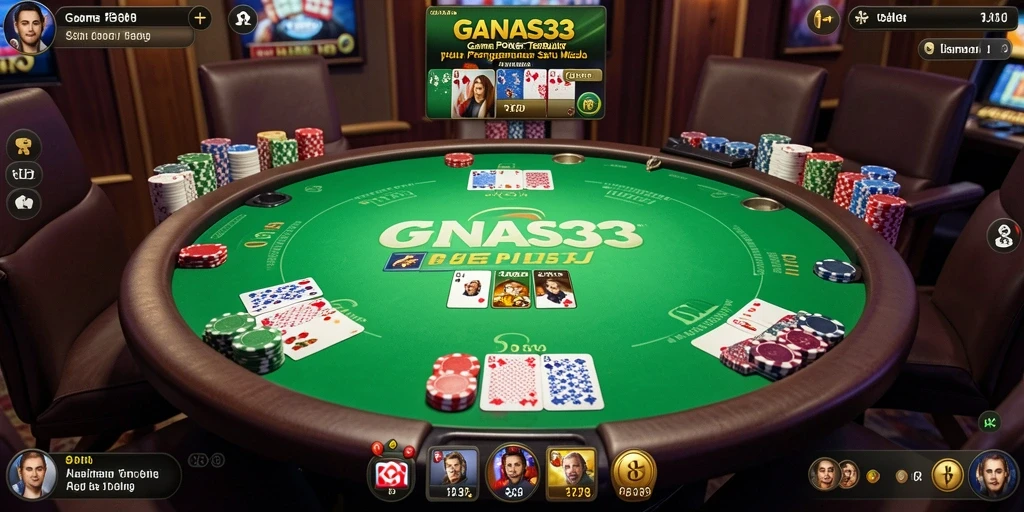 Tampilan menarik dari gameplay Poker di GANAS33.
