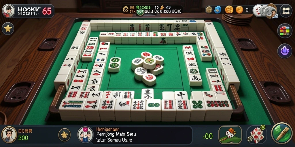Screenshot HOKI65 menampilkan gameplay Mahjong yang seru dan menarik.