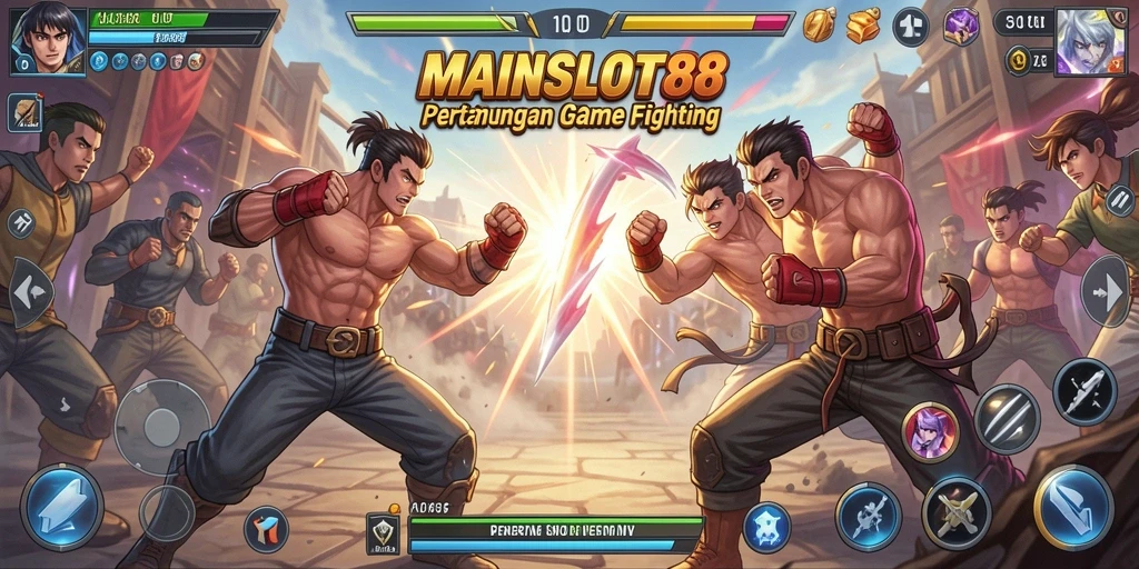 Screenshot gameplay menunjukkan karakter bertarung dalam aksi yang mendebarkan.
