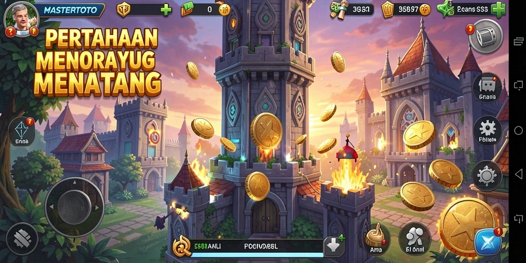 Tampilan gameplay menarik dari MASTERTOTO dengan strategi Tower Defense.