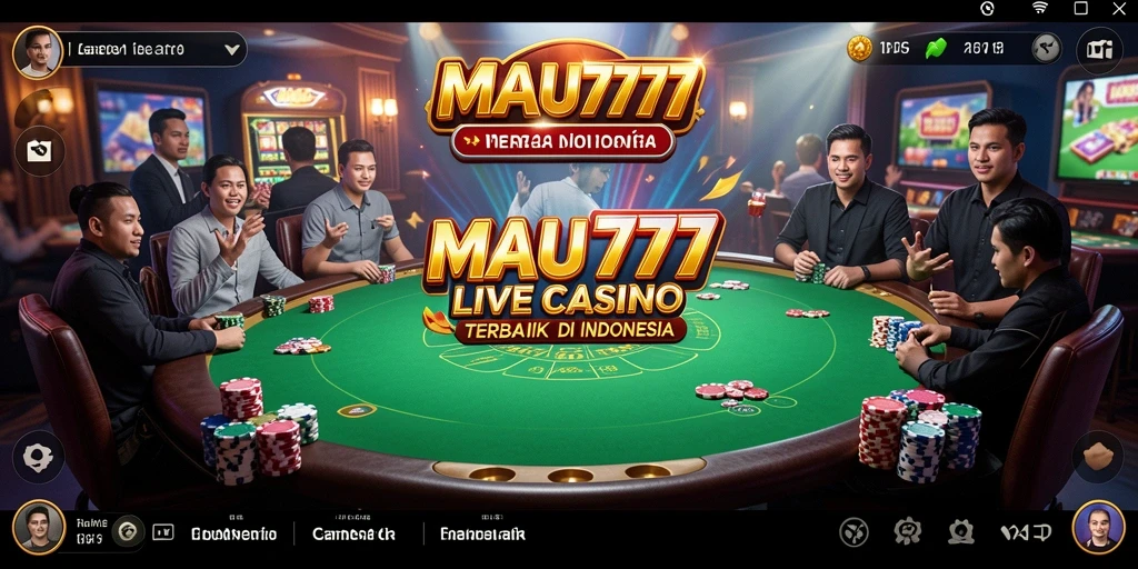 Tampilan screenshot utama MAU777 menampilkan dealer profesional dan permainan Live Casino yang menarik.