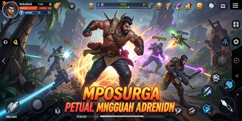 Gameplay seru di MPOSURGA dengan pertempuran intens.