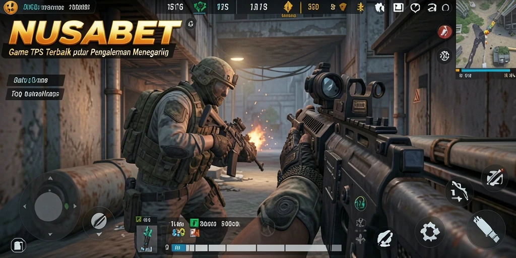 Screenshot gameplay NUSABET menampilkan aksi seru dalam TPS.