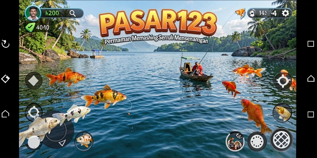 Tampilan gameplay PASAR123 dengan suasana memancing yang memukau.