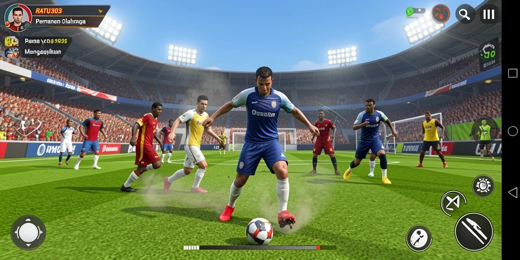 Screenshot utama RATU303 menampilkan aksi seru dalam game olahraga.