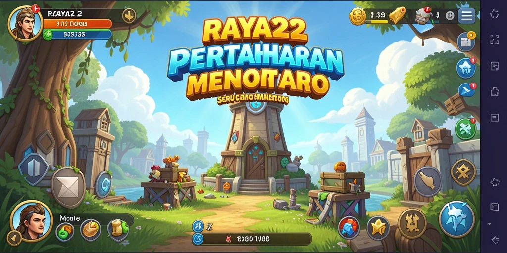 Screenshot utama RAYA22 menampilkan aksi seru dalam genre Tower Defense.