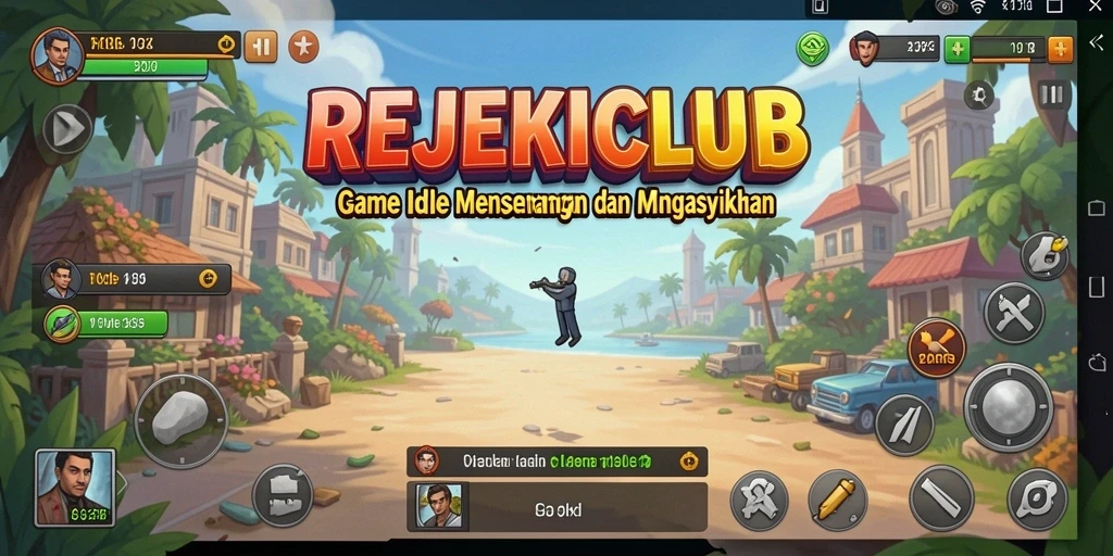 Tampilan gameplay REJEKICLUB dengan elemen Idle yang mengasyikkan.