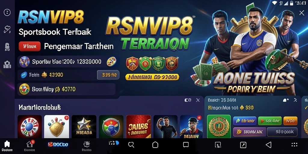 Tampilan menarik RSNVIP8 dengan fitur taruhan olahraga yang lengkap.