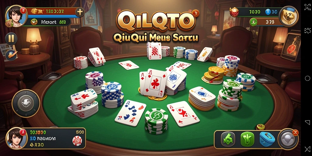 Tampilan gameplay QiuQiu yang menarik dan interaktif.