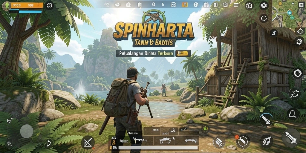 Gameplay dinamis dalam dunia terbuka SPINHARTA yang menakjubkan.