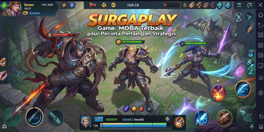 Tampak seru dalam pertarungan strategi MOBA.