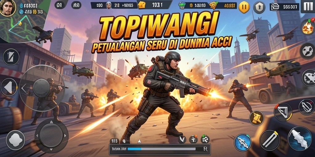 Screenshot utama <strong>TOPIWANGI</strong> menunjukkan aksi mendebarkan dalam permainan.